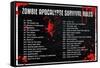 Zombie Apocalypse Survival Rules-null-Framed Stretched Canvas