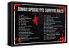 Zombie Apocalypse Survival Rules-null-Framed Stretched Canvas