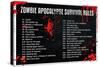 Zombie Apocalypse Survival Rules-null-Stretched Canvas
