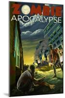 Zombie Apocalypse-Lantern Press-Mounted Art Print