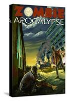 Zombie Apocalypse-Lantern Press-Stretched Canvas