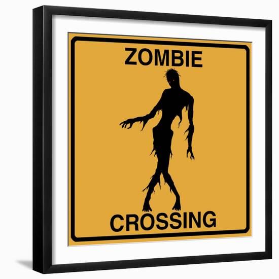 Zombie Crossing-Tina Lavoie-Framed Giclee Print