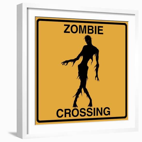 Zombie Crossing-Tina Lavoie-Framed Giclee Print