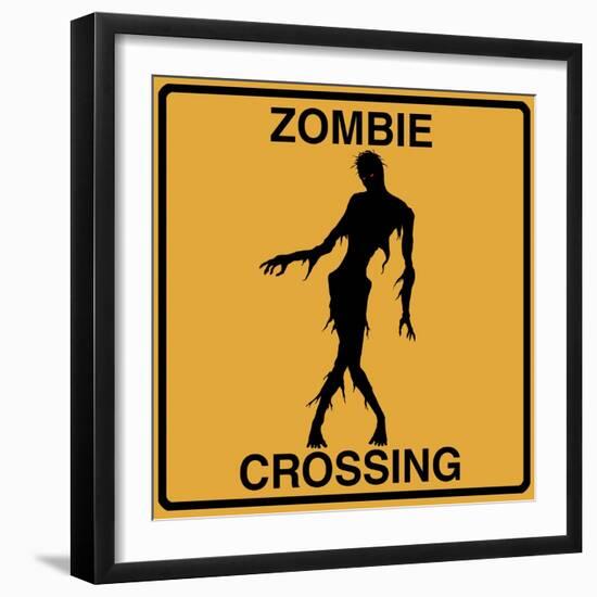 Zombie Crossing-Tina Lavoie-Framed Giclee Print