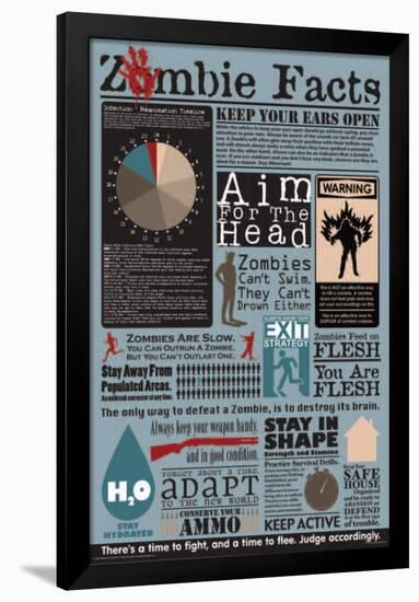 Zombie Facts-null-Framed Poster