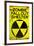 Zombie Fallout Shelter Sign Black Triangle Poster Print-null-Framed Poster