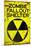 Zombie Fallout Shelter Sign Black Triangle Poster Print-null-Mounted Poster