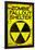 Zombie Fallout Shelter Sign Black Triangle Poster Print-null-Framed Poster