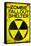 Zombie Fallout Shelter Sign Black Triangle Poster Print-null-Framed Stretched Canvas