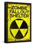 Zombie Fallout Shelter Sign Black Triangle Poster-null-Framed Poster