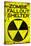 Zombie Fallout Shelter Sign Black Triangle Poster-null-Stretched Canvas