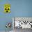 Zombie Fallout Shelter Sign Black Triangle Poster-null-Stretched Canvas displayed on a wall