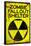 Zombie Fallout Shelter Sign Black Triangle Poster-null-Framed Poster