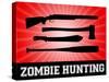 Zombie Hunting Red Sports Poster Print-null-Stretched Canvas
