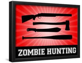 Zombie Hunting Red Sports Poster Print-null-Framed Poster