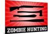 Zombie Hunting Red Sports-null-Mounted Art Print