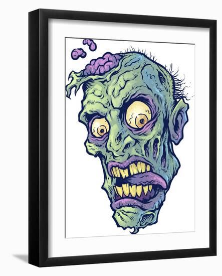 Zombie-Pattern_Head-01-FlyLand Designs-Framed Giclee Print