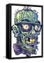 Zombie-Pattern_Head-02-FlyLand Designs-Framed Stretched Canvas