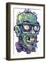 Zombie-Pattern_Head-02-FlyLand Designs-Framed Giclee Print