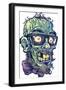 Zombie-Pattern_Head-02-FlyLand Designs-Framed Giclee Print