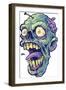 Zombie-Pattern_Head-03-FlyLand Designs-Framed Giclee Print