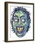 Zombie-Pattern_Head-06-FlyLand Designs-Framed Giclee Print