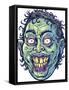 Zombie-Pattern_Head-06-FlyLand Designs-Framed Stretched Canvas