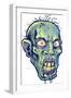 Zombie-Pattern_Head-07-FlyLand Designs-Framed Giclee Print