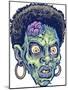 Zombie-Pattern_Head-11-FlyLand Designs-Mounted Giclee Print