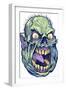 Zombie-Pattern_Head-12-FlyLand Designs-Framed Giclee Print