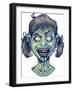 Zombie-Pattern_Head-13-FlyLand Designs-Framed Giclee Print