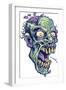 Zombie-Pattern_Head-14-FlyLand Designs-Framed Giclee Print