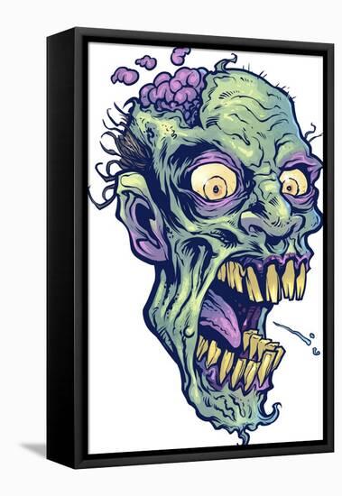Zombie-Pattern_Head-14-FlyLand Designs-Framed Stretched Canvas