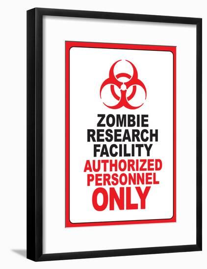 Zombie Research Facility Art Poster Print-null-Framed Poster