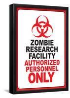 Zombie Research Facility Art Poster Print-null-Framed Poster