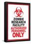 Zombie Research Facility Art Poster Print-null-Framed Poster