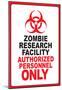 Zombie Research Facility Art Poster Print-null-Mounted Poster