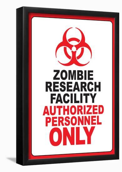 Zombie Research Facility Art Poster Print-null-Framed Poster