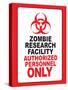 Zombie Research Facility Art Poster Print-null-Stretched Canvas