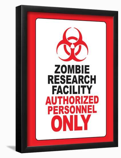 Zombie Research Facility Art Poster Print-null-Framed Poster