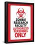 Zombie Research Facility Art Poster Print-null-Framed Poster