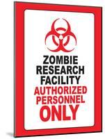 Zombie Research Facility Art Poster Print-null-Mounted Poster