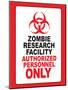 Zombie Research Facility Art Poster Print-null-Mounted Poster