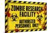 Zombie Research Facility Sign Poster Print-null-Mounted Poster