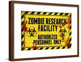 Zombie Research Facility-null-Framed Poster