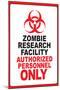 Zombie Research Facility-null-Mounted Art Print