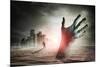 Zombie Rising. A Hand Rising From The Ground!-Solarseven-Mounted Art Print