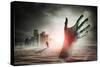 Zombie Rising. A Hand Rising From The Ground!-Solarseven-Stretched Canvas