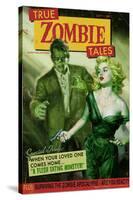 Zombie Tales Pulp by Retro-A-Go-Go Poster-null-Stretched Canvas