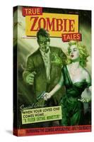 Zombie Tales Pulp by Retro-A-Go-Go Poster-null-Stretched Canvas